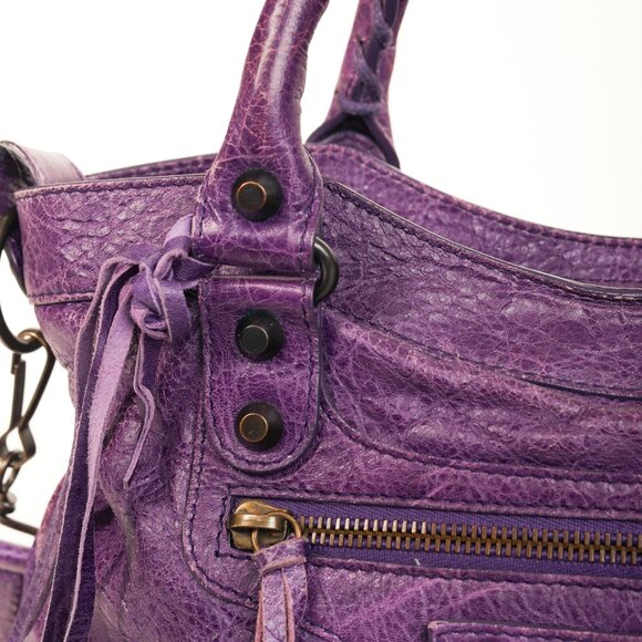 Balenciaga 2012 City Agneau Classic Hardware First Raisin Purple Leather Bag - Picture 11 of 16